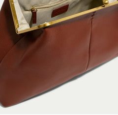 The "Zariah" Oversized Statement Clutch in Cognac | Pre-Order - Ships in 7-14 Business Days