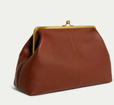 The "Zariah" Oversized Statement Clutch in Cognac | Pre-Order - Ships in 7-14 Business Days