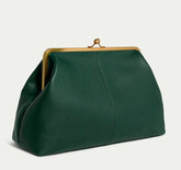 The "Zariah" Oversized Statement Clutch in Hunter Green | Pre-Order - Ships in 7-14 Business Days