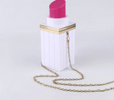 The "Lipstick" Bag in White/Pink | Ready to Ship β 40% OFF