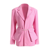 The "Deserae" Blazer in Pink | Read to Ship