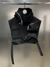 The "Blaze" Cropped Multipocket Vest in Black | Ready to Ship β 40% OFF