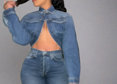 The "Shayla" Cropped Denim Jacket | Ready to Ship β 40% OFF