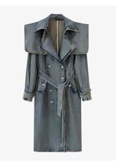 The "Denim Royalty" Oversized Denim Trench | Pre-Order - Ships Between June 20th - June 30th