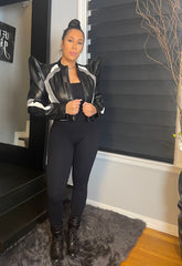 The "Fierce Velocity" Moto Jacket in Black & White β Warehouse Sale | Code: 40%OFF