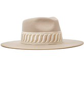 The "Amara" 100% Wool Felt Fedora in Sand | Pre-Order - Ships in 14-21 Business Days
