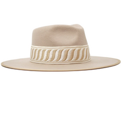 The "Amara" 100% Wool Felt Fedora in Sand | Pre-Order - Ships in 14-21 Business Days