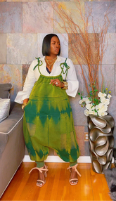 The "Jahzara" Oversized Harem Jumper in Green | Pre-Order - Ships Between September 20th and September 30th