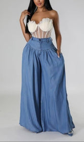The "Ciarra" Wide-Leg Denim Pants | Ready to Ship β 40% OFF