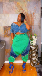 The "Nyasia" Harem Joggers in Green | Free Shipping Included