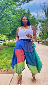 The "Iyanna" Oversized Denim Patchwork Pants | Pre-Order - Ships Between September 10th and September 15th