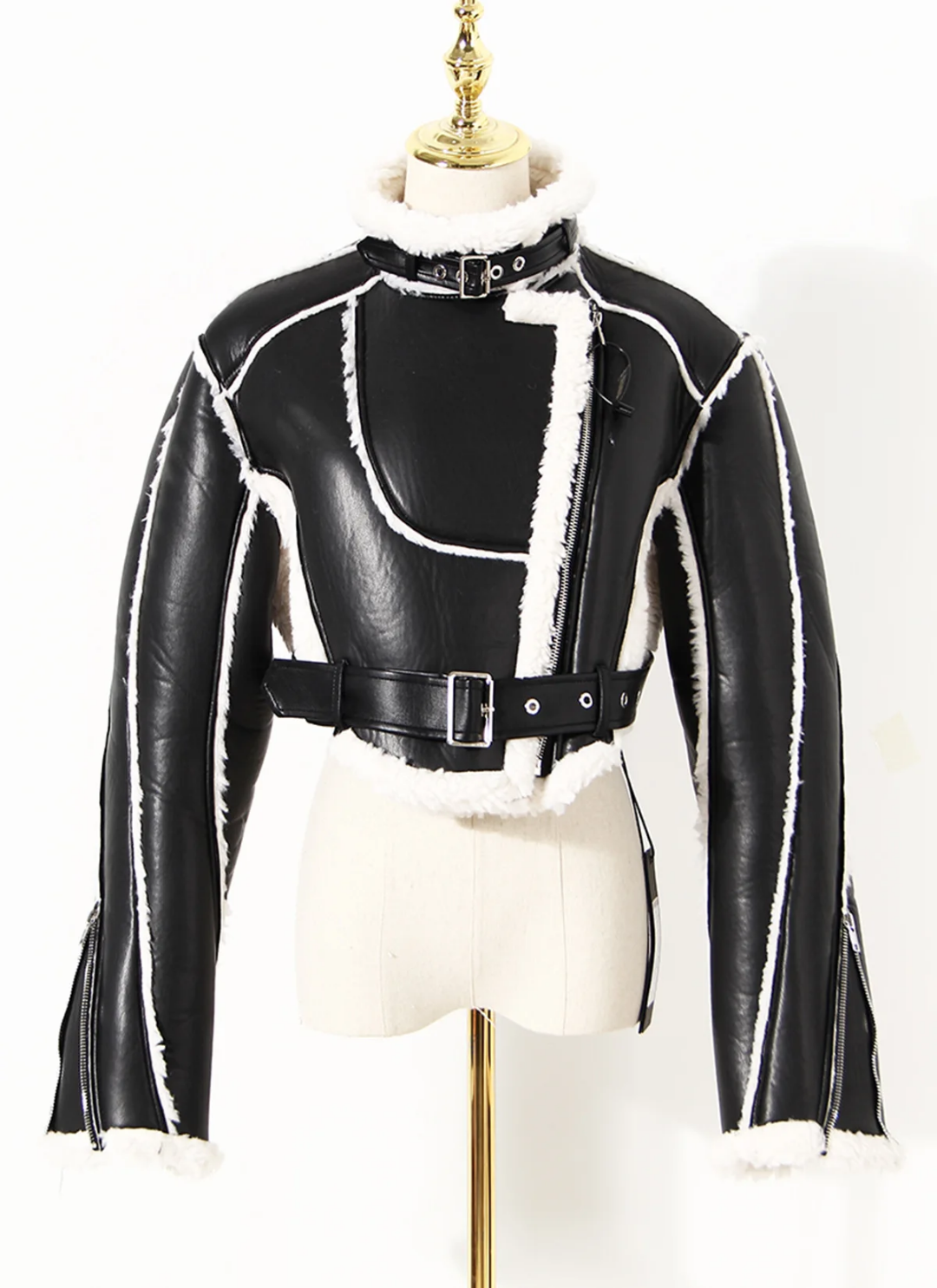 The "Zenai" Aviator Coat in Black | Ready to Ship