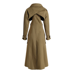 The "Zarisse" Cutout Trench in Khaki | Ready to Ship