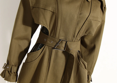 The "Zarisse" Cutout Trench in Khaki | Ready to Ship