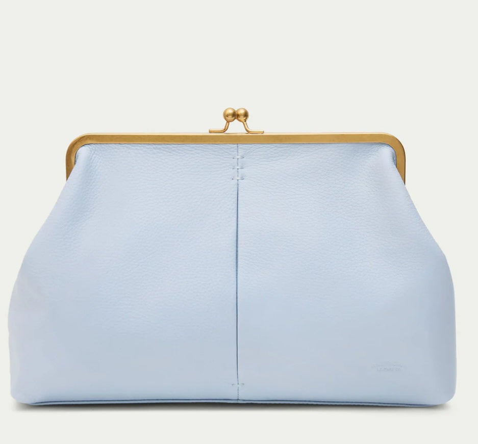 The "Zariah" Oversized Statement Clutch in Powder Blue | Ships Around June 21st