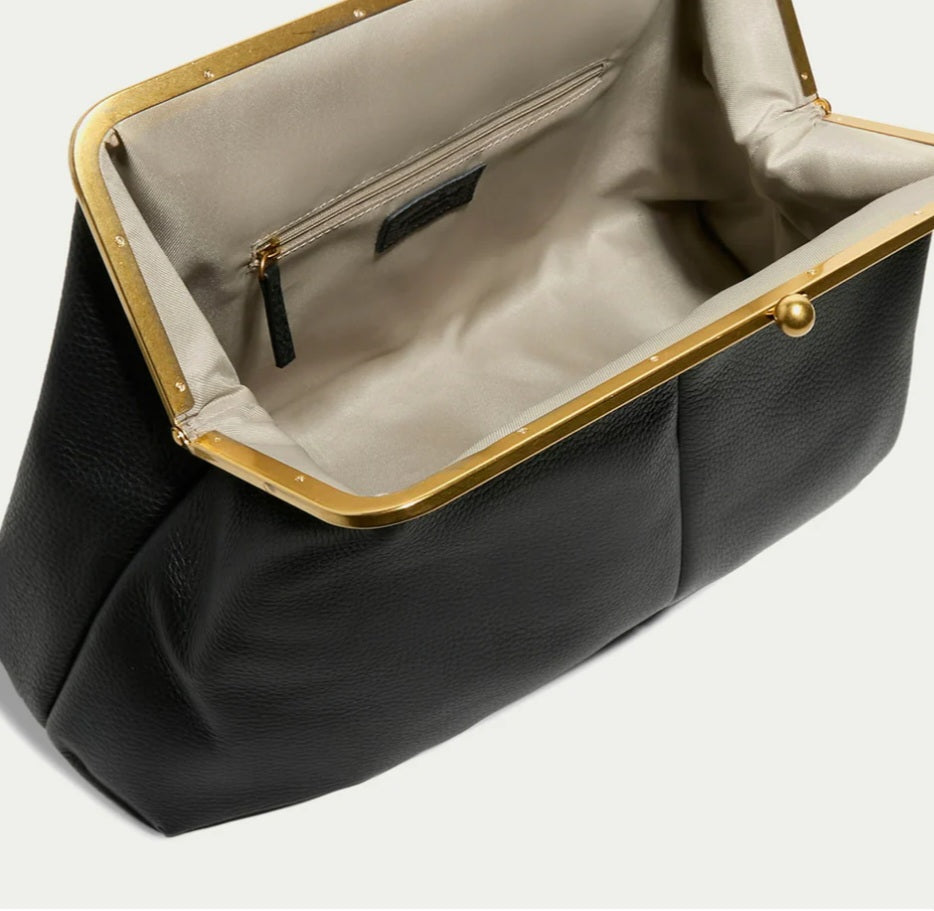The "Zariah" Oversized Statement Clutch in Midnight Black | Ships Around June 21st
