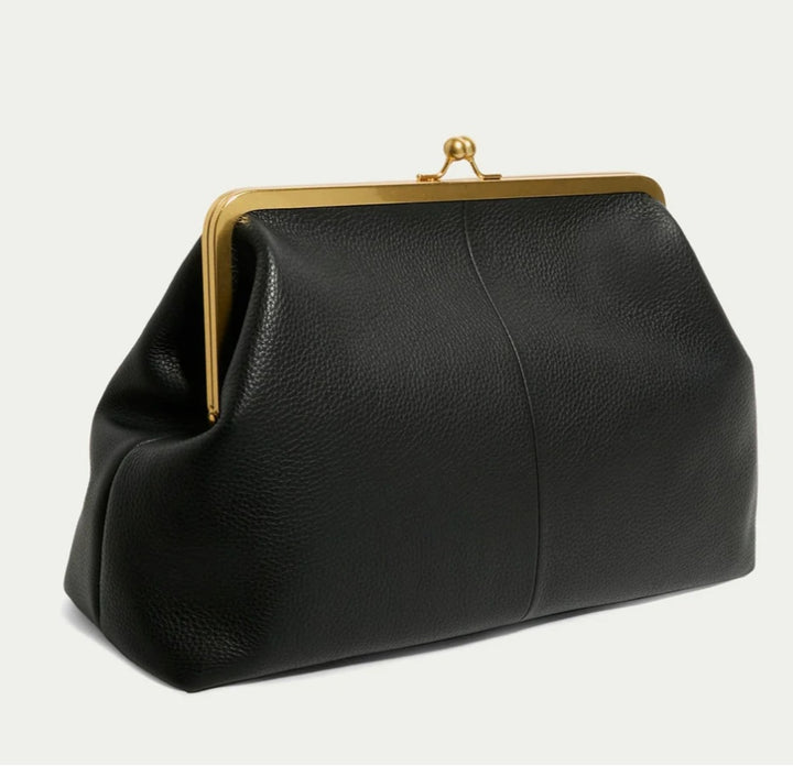 The "Zariah" Oversized Statement Clutch in Midnight Black | Ships Around June 21st