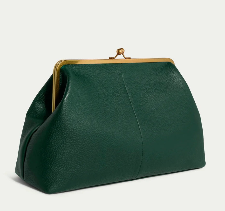 The "Zariah" Oversized Statement Clutch in Hunter Green | Ships Around June 12th