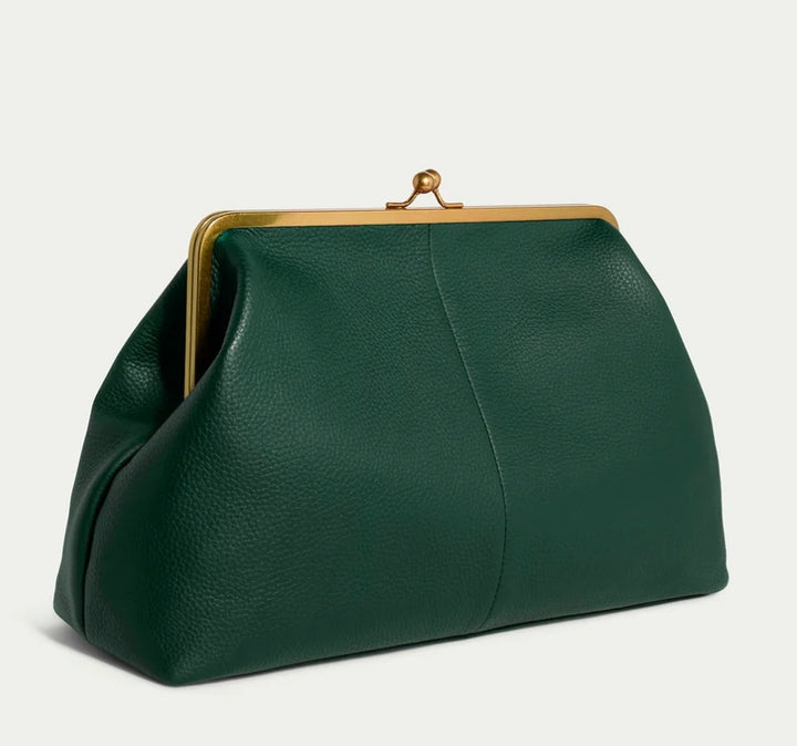 The "Zariah" Oversized Statement Clutch in Hunter Green | Ships Around June 12th