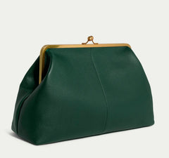 The "Zariah" Oversized Statement Clutch in Hunter Green | Pre-Order - Ships in 7-14 Business Days