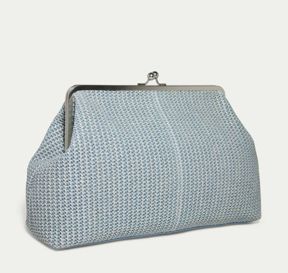 The "Zariah" Oversized Statement Clutch in Ice Blue | Free Shipping Included