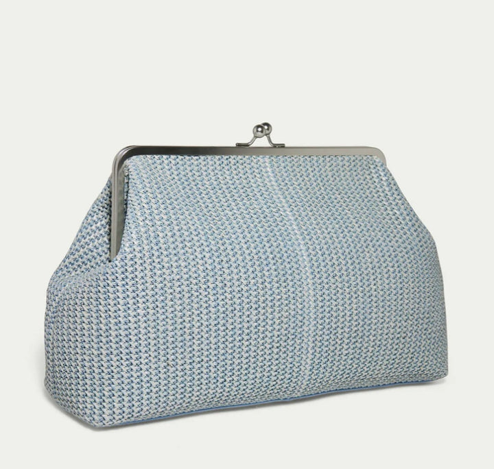 The "Zariah" Oversized Statement Clutch in Ice Blue | Free Shipping Included