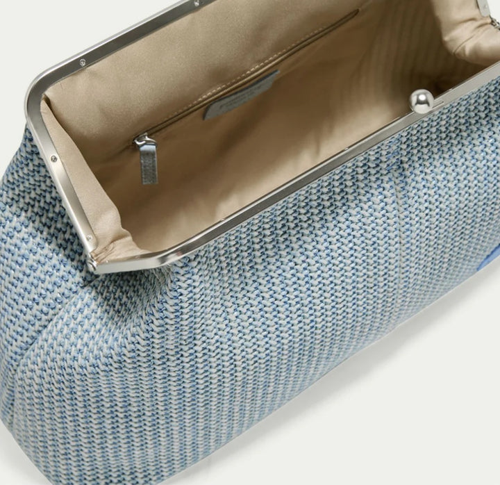 The "Zariah" Oversized Statement Clutch in Ice Blue | Free Shipping Included