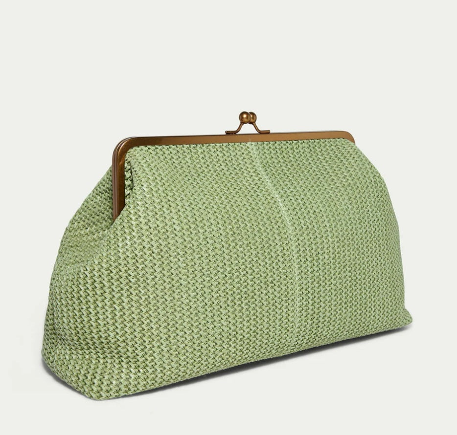 The "Zariah" Oversized Statement Clutch in Jade Green | Free Shipping Included