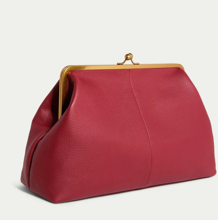 The "Zariah" Oversized Statement Clutch in Merlot | Ships Around June 21st