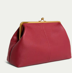 The "Zariah" Oversized Statement Clutch in Merlot | Pre-Order - Ships in 7-14 Business Days