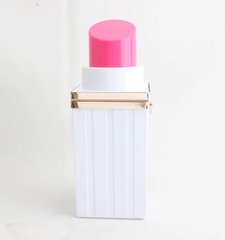 The "Lipstick" Bag in White/Pink | Ready to Ship — 40% OFF