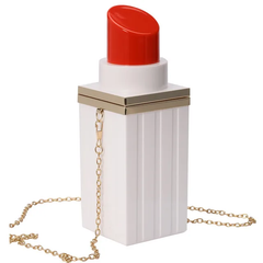 The "Lipstick" Bag in White/Red | Ready to Ship — 40% OFF