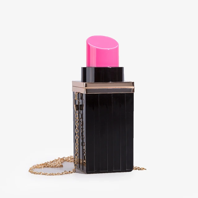 The "Lipstick" Bag in Black/Pink | Ready to ship