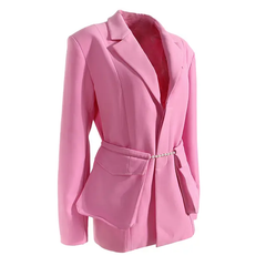 The "Deserae" Blazer in Pink | Read to Ship