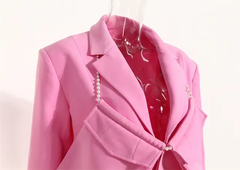 The "Deserae" Blazer in Pink | Read to Ship