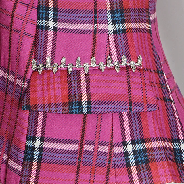 The "Lexii" Pink Plaid Blazer | Ready to Ship