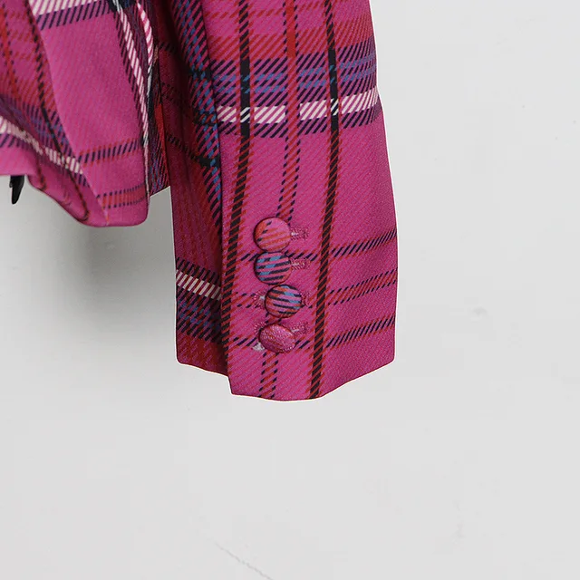 The "Lexii" Pink Plaid Blazer | Ready to Ship