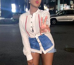 The "Aaliyah" Suspender Shirt | Ready to Ship — 40% OFF