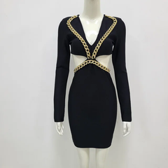 The "Sasha" Bandage Dress in Black | Ready to Ship — 40% OFF