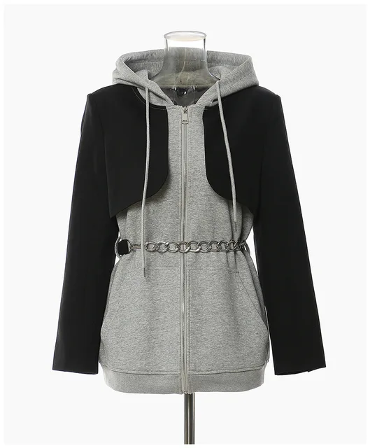 The "Double-Up" Hooded Sweatshirt Blazer | Ready to Ship