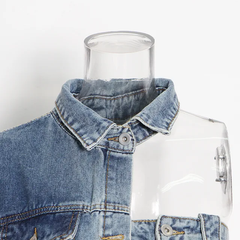 The "Lauren" Denim Attached Dress Jacket | Ready to Ship — 40% OFF