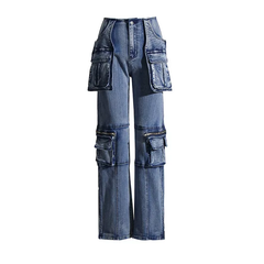 The "Zola" Side Zip Denim Cargo | Ready to Ship — 40% OFF