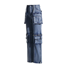 The "Zola" Side Zip Denim Cargo | Ready to Ship — 40% OFF