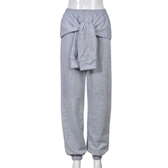 The "Riley" Preppy Joggers in Gray | Ready to Ship — 40% OFF