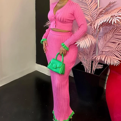 The "Sakura" 2 Piece Skirt Set in Pink | Ready to Ship — 40% OFF