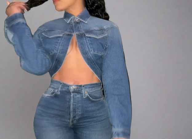 The "Shayla" Cropped Denim Jacket | Ready to Ship