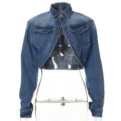 The "Shayla" Cropped Denim Jacket | Ready to Ship — 40% OFF