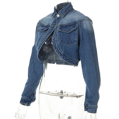 The "Shayla" Cropped Denim Jacket | Ready to Ship — 40% OFF