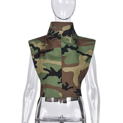The "Tonya" Crop Vest in Camo – Ready to Ship