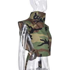 The "Tonya" Crop Vest in Camo – Ready to Ship